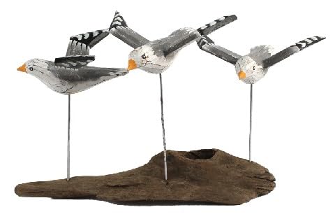 osters muschel-sammler-shop Dekorative Möwen auf Treibholz, 3...