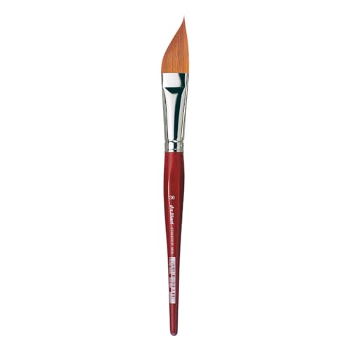 Image of da Vinci Watercolor Series 5587 CosmoTop Spin Paint Brush, Slant Liner Synthetic with Red Handle, Size 30 (5587-30)