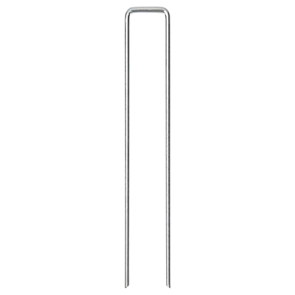 Rekreacja na świeżym powietrzu, kemping i piesze wycieczki, akcesoria namiotowe śledzie w kształcie litery U 25 szt. 20 x 3,5 cm stal ocynkowana