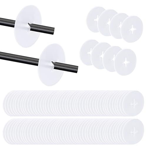 Koceci 200 PCS Peg Hook Stoppers, White Pegboard Locks for Store Hook on Peg Board and Slat Wall Panels, Bait Stopper for Hooks for Keeping Merchandise on Display Hooks (White)