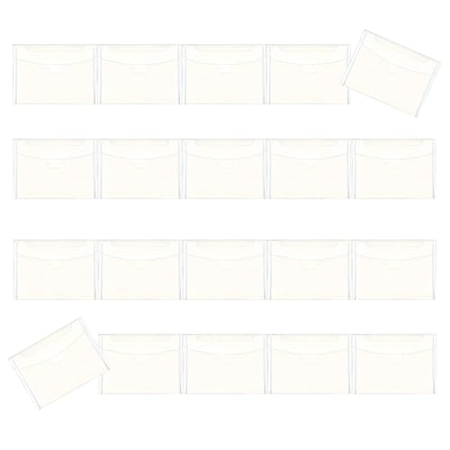 クリアファイルバッグ ドキュメント封筒 防水 クリアストレージバッグ ファイルフォルダー ファイル写真 ジュエリー用 20個