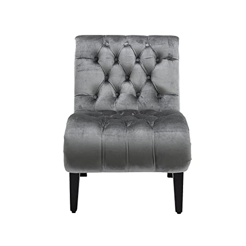 Sillón Lounge Terciopelo Plateado miniatura 5