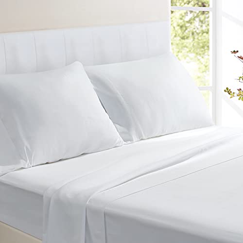 Sleepmax Bed Sheets Set, 4-Piece Bed Sheets Set with Deep Pockets,Super Soft Brushed Bedding Sheets (Twin)