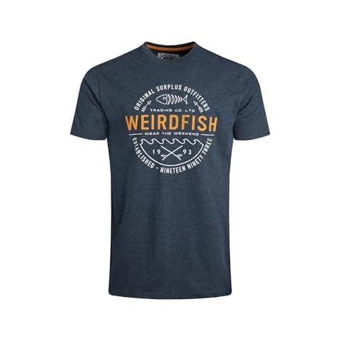 Weird Fish Waves Graphic T-Shirt in Navy Cover