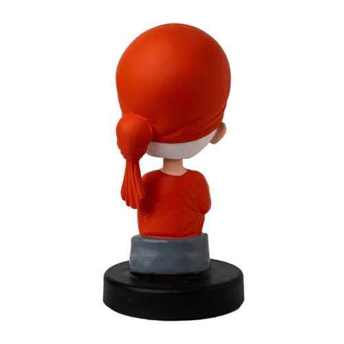 Image of Shirdi Sai Baba Idol for Car Dashboard Bobblehead, Home Decor Items for Living Room, Office Desk, Murti for Gifting,Statue for Good Luck,Superhero Action Figure, Meditation Pose Figurine,Orange
