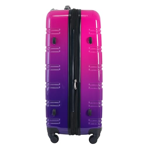 Hardshell Luggage Sets 3 Piece Gradient Color Expandable Suitcase with Spinner Wheels and TSA Lock Lightweight 20" 24" 28" Available,Pink and Yellow3