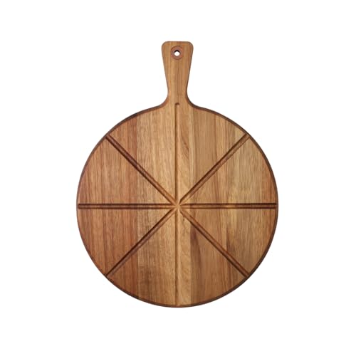 Dexas Acacia Wood Pizza Cutting Board, 14-Inch...