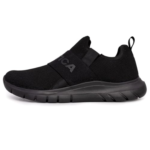 Image of Nautica Men's Slip-On Sneakers - Casual Fashion Shoes for Walking, in Medium & Wide Widths