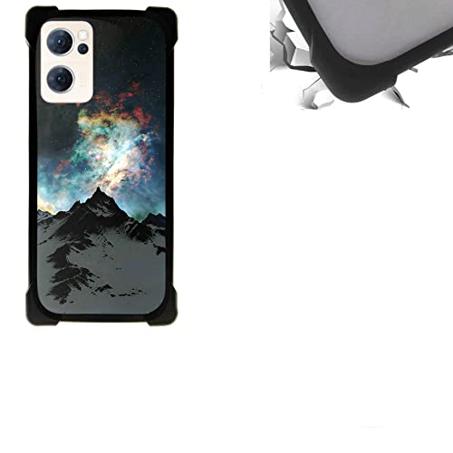 Aroepurt Cover per Oppo Reno7 Custodia Compatibile con Oppo Reno7 Cover Case Custodia Backplane per PC + Cornice Morbida in Silicone KA-HEI16