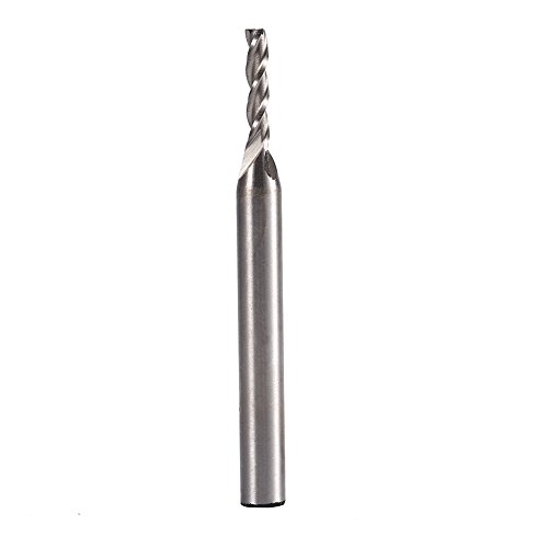 Image of HSS End Mill Cutter CNC Bit Extended, Diameter 3 Flutes CNC Spiral Router Bits Shank Diameter 6mm Total Length 63mm, Nose End Mills