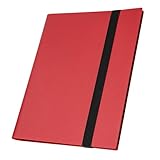 Letics チェキ用 アルバム チェキ帳 チェキホルダー 写真 ケース ファイル スリーブ 大容量 360枚 (レッド)