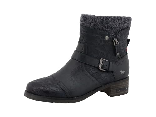 MUSTANG Bottines Femme pieds sensibles fermeture éclair rapide et lacets ajustables