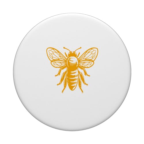 Apiculture Clothes Bee Honeycomb PopSockets Swappable PopGrip, Black - Image 3