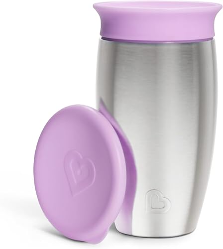 Image of Munchkin Miracle Stainless Steel 360 Sippy Cup (Pink /Purple)