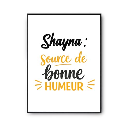 Cadeau humour anniversaire poster Otshirt Affiche Shayna déco murale