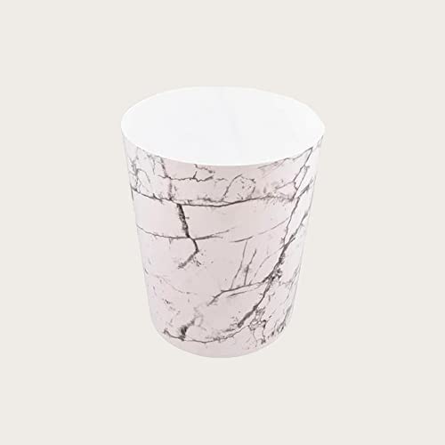 Image of SEDLAV Plastic Office Trash Can, 5 gal (White Marble)