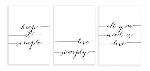 Impressions d'affiches decoration murale citation amour style nordique
