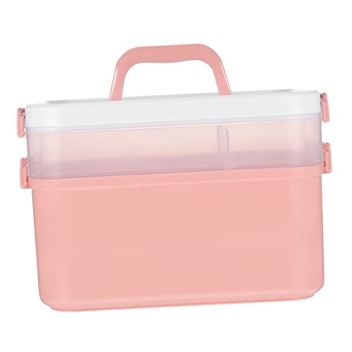 FRCOLOR シーシー美甲用品工具箱 大容量段収納 取っ手付き製 耐久性堅牢 持ち運び便利 ネイルアート用実用収納ボックス