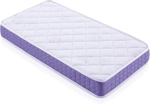 MATTREX | Colchón Viscoelástico Cuna Tamaño: 70x160 cm – Colchón Cuna Altura: 12 cm Transpirable, antiácaros, antihongos y antibacterias – Colchónes Cunas con Certificado Oeko-Tex®
