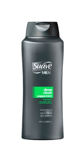 Suave Professionals Mens, Shampoo, Deep Clean Peppermint, 28oz