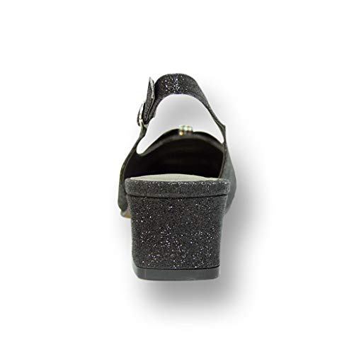 Floral Teagan Women's Wide Width Block Heel Dress Slingback Shoes, Evening Pumps4