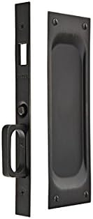 Emtek 2105 7-1/2" Height Solid Brass Privacy Pocket Door Mortise Lock, Oil Rubbed Bronze