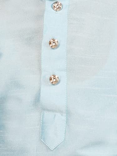 Image of SG YUVRAJ Boy's Raw Silk Kurta Dhoti Set