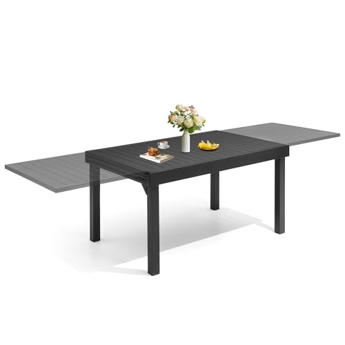 VredHom Expandable Patio Outdoor Dining Table for 8-10, 53