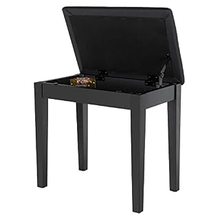 Classic Cantabile Banc de piano avec Compartiment de rangement modèle S noir mat - Les Beatles, Paul McCartney, John Lennon, RIngo Starr, George Harrison Classic Cantabile Banc de piano avec Compartiment de rangement modèle S noir mat – Image 3