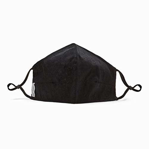 Pura Vida Face Mask – 2 Layer Washable Cotton Facial Cover with Insert Pocket – Black