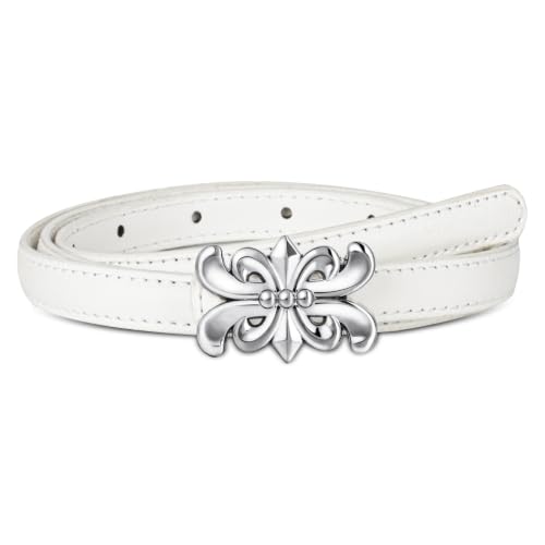 Image of Aurolran Women's Leather Belt with Buckle - Ideal for Dresses, Jeans, and Coats