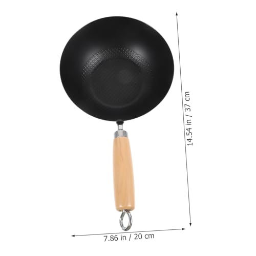 Wok de hierro fundido con tapa antiadherente mini miniatura 6
