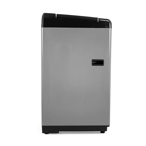 Image of Midea 7.5kg 5-Star Top Load | Fully Auto | Hydrowave Stainless Tub | 10 Programs | 700 RPM | Intelligent Sensors | Auto Tub Clean | Magic Filter | Child Lock | Glass Lid | (MWMTL075FP1ENIG, Inox Grey)
