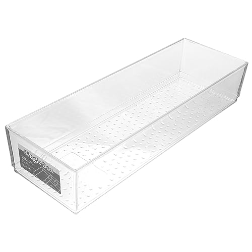 MUSISALY 透明な多用プラスチック引き出し用仕切り収納ボックス 中型 トレイ種 机上化粧品 文房具 小物整理整頓用