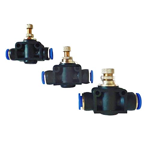 GatherTOOL 1Pc* Pneumatic Fitting Airflow Regulator 6mm 8mm 10mm OD Hose Tube Gas Flow Adjust Valve Connector Fitting Air Speed Control Valve (Color : LSA-04, Specification : 1pcs)