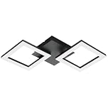 Eglo Connect.z Smart Home LED Ceiling lamp Paranday-Z, 2 Light Zigbee Lighting, app and Voice Control Alexa, tunable White (Warm - Cool White), dimmable Spotlight, Black White, 19 x 9 in