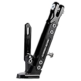 ENN LLC バイク キックスタンド サイドスタンド 高さ調節可能 メンテナンススタンド アルミ合金 (ブラック)