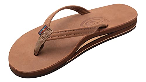 Rainbow Sandals Women's Double Layer, Narrow Strap, Leather Sandals w/Arch