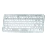 KiiBOOM Jade75 75% CNC+UV樹脂成型 ワイヤレスメカニカルキーボード RGBバックライト搭載 BT5.0/USB-C/2.4GHz 無線ゲーミングキーボード QMK&VIAプログラマブル ホットスワップ対応 Windows/Mac/Linux対応 (White)