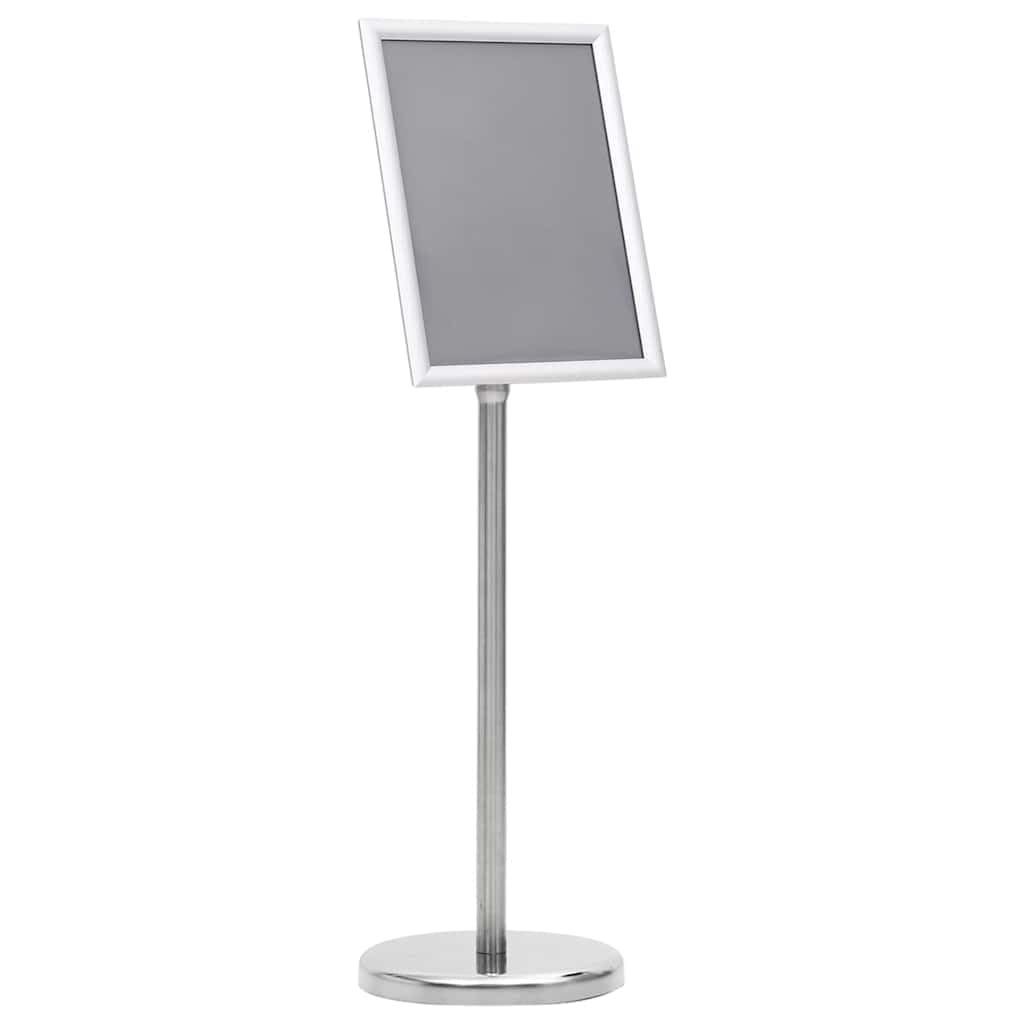 Support Affiche A4 sur Pied en Alliage d'Aluminium Argenté Réglable