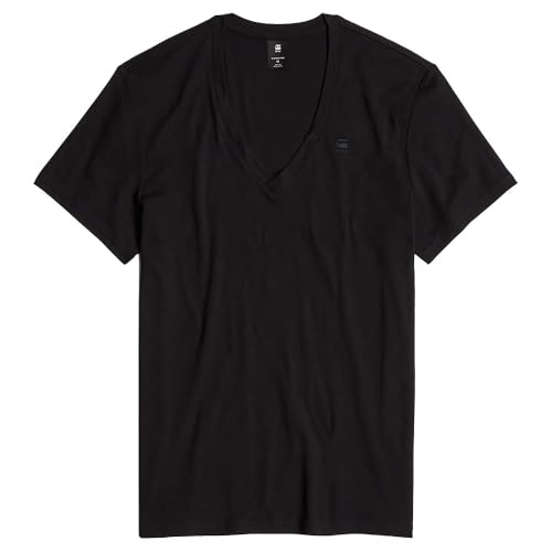 G-Star Homme Lot De 2 T-Shirts Base V-Neck, Noir (dk black D25500-124-6484), L