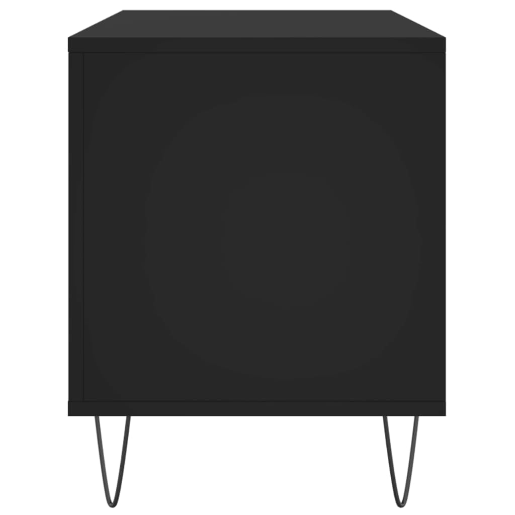 Generico Mobile Porta Dischi Nero 100x38x48 cm in Legno Multistrato,Armadietti e portaoggetti,Scaffali e armadietti per Supporti multimediali-831749