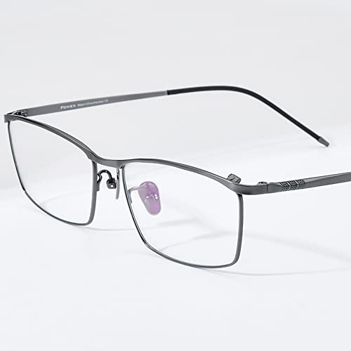 Image of FONEX Colorful Pure Titanium Glasses Frame Women Retro Round Eyeglasses