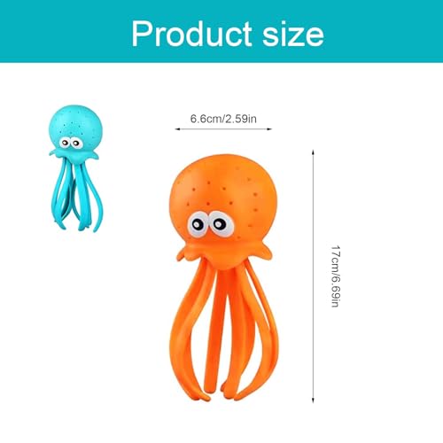 0XBIT Oktopus Wasserbomben, 2 Stücke Wasserspielzeug, Wiederverwendbare Wasserbomben, Wassertiere mit Wasserbombeneffekt, Poolspielzeug, geeignet für Schwimmbäder, Schwimmbäder, Badewannen