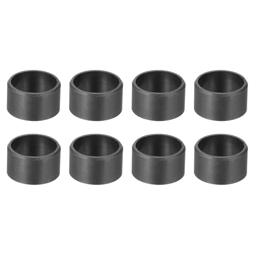uxcell 8Pcs Sleeve Bearing Plastic Bushings ID 12mm x OD 14mm x Length 8mm POM Wrapped Oilless Bushing, Black