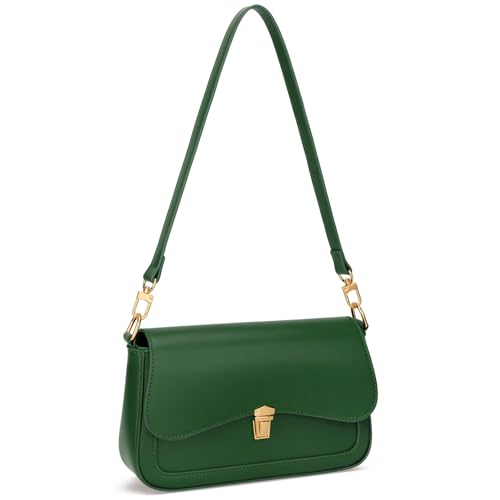 Image of KKXIU Small Shoulder Bag for Women Cute Hobo Handbags Mini Clutch Purses | Classic Trendy Retro Underarm Crossbody Bag with Detachable Straps, Zipper Closure