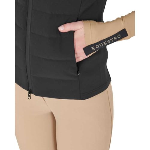 Smanicato donna Equestro XS veste technique zippée col haut à côtes