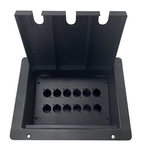 ProSpeakerparts PROCRAFT FPPU-12X-BK Recessed Stage Pocket/Floor Box with 12 