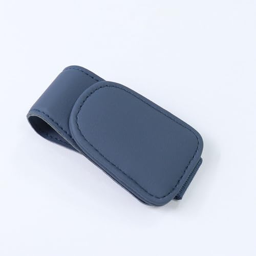 YLFMZ Car Sunglasses Holder for Ford Fusion Energi (Plug-in Hybrid) 2013-2020, Eyeglass Clip, Sunglasses Hanger Mount for Automotive Sun Visor, Magnetic Leather Glasses Holder,Blue