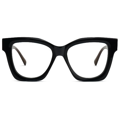 Image of Zeelool Stylish Oversized Square Glasses Blue Light Blocking Glasses for Women Men Ada ZJGA228324-01 Black